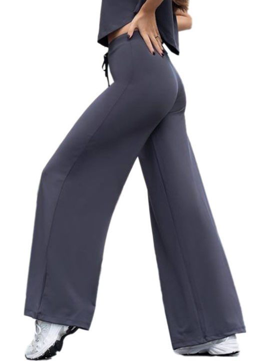 Women's High Rise Fabric Push-Up Trousers Gray