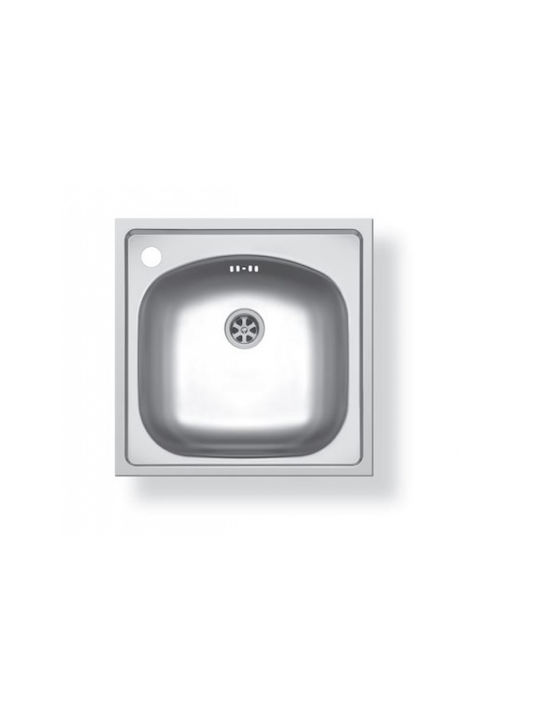 Maidtec Inset 1B Ένθετος Νεροχύτης Inox Σατινέ Μ44xΠ44cm Ασημί