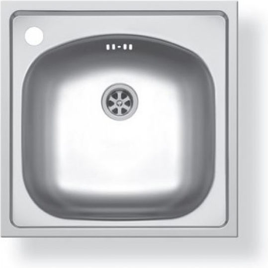 Maidtec Inset 1B Ένθετος Inox Σατινέ Μ44xΠ44cm Ασημί