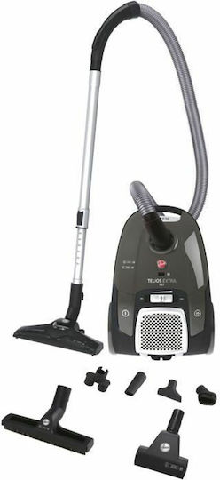 Hoover Telios Extra Lite TXL20PET011 Ηλεκτρική Σκούπα 700W με Σακούλα 3.5lt Μαύρη