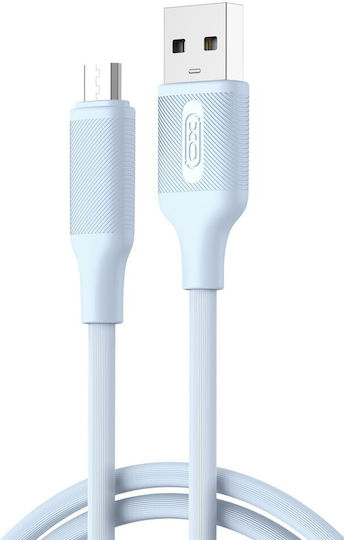 XO Regular USB 2.0 to micro USB Cable Μπλε (16.005.0324) 1τμχ