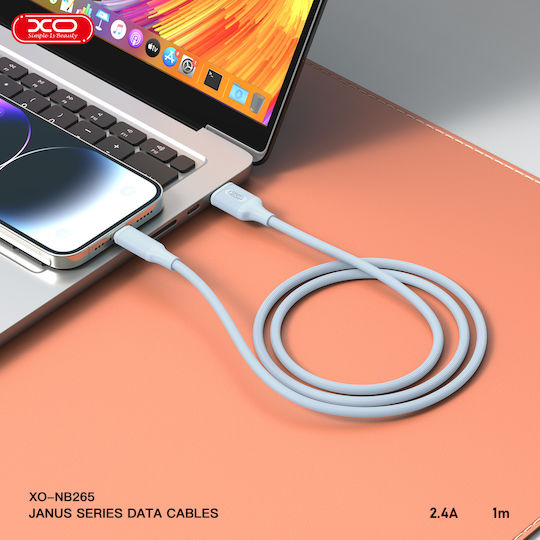 XO Regular USB 2.0 to micro USB Cable Μπλε (16.005.0324) 1τμχ