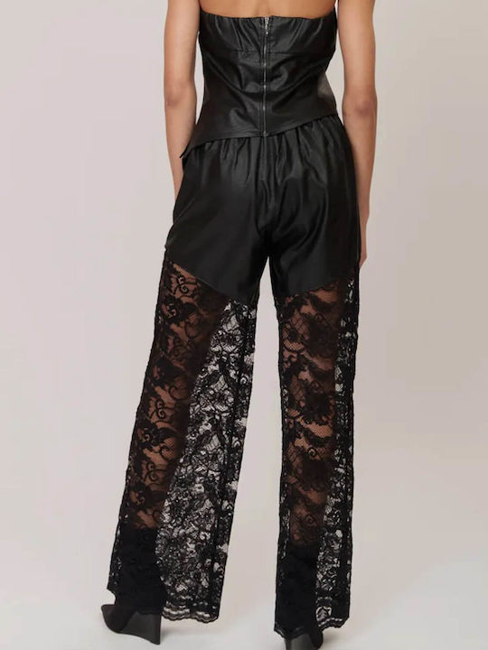 Women's Fabric Trousers Black