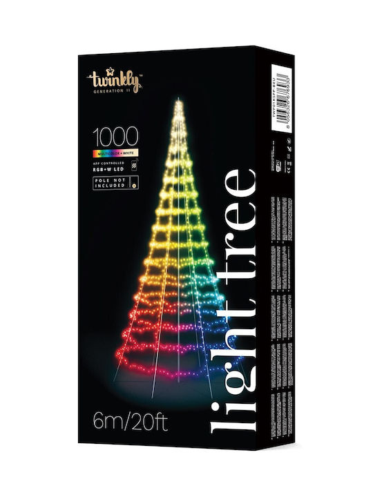 Twinkly Коледно дърво 1000 RGB+W LED 6 м/19.5 фута Тип F щепсел