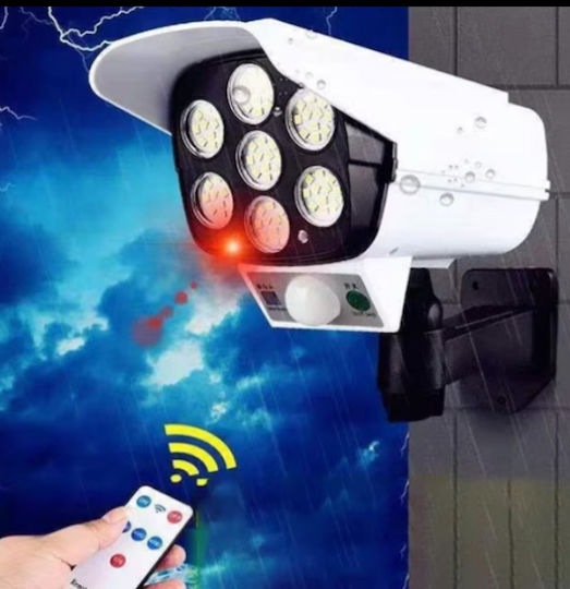 Set 4 Solar Lamps Fake Surveillance Camera 77 Led
