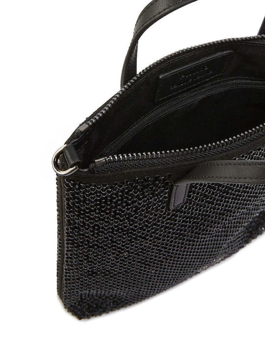 Δερμάτινη Γυναικεία Τσάντα Shopper Ώμου Μαύρη