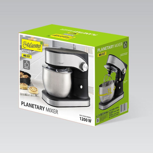 Maestro Mixează 1200W cu Vas din Oțel Inoxidabil 3lt