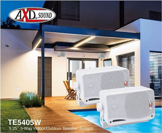 AXD Sound Παθητικά Επιτοίχια Ηχεία 160W (Ζεύγος) Λευκά TE5405W