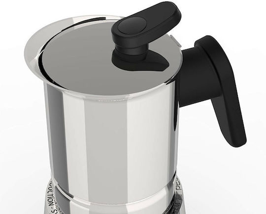 Pedrini Steelmoka Stovetop Espresso Pot for 10Cups Inox Silver