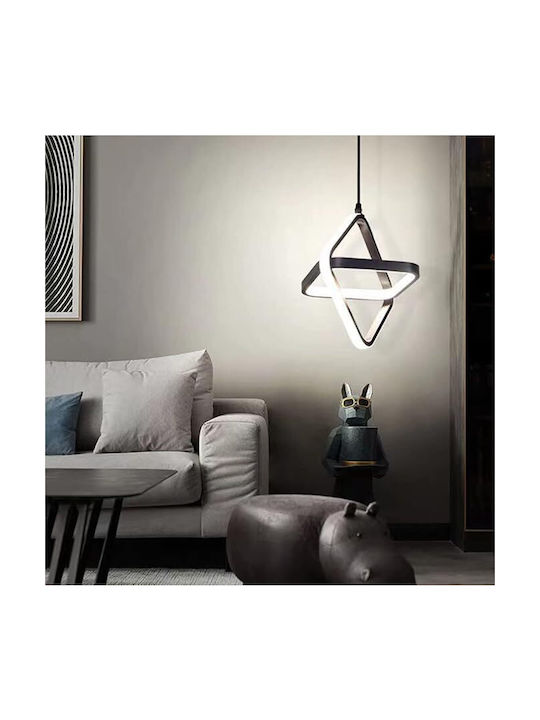 Home Lighting Pendant Light Black LED with Warm to Cool White Light 20x20x100cm