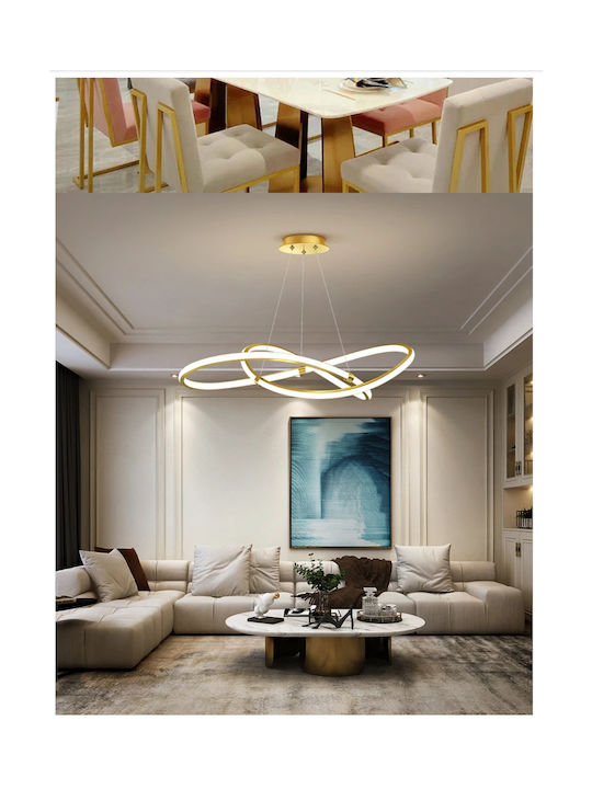 Home Lighting Pendant Light Gold LED with Warm to Cool White Light