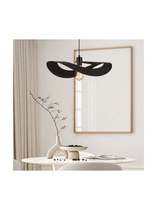 Viokef Pendant Light Black Rail with Socket E27 50x150cm