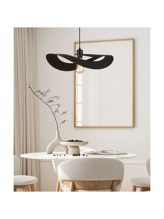 Viokef Pendant Light Black Rail with Socket E27 50x150cm