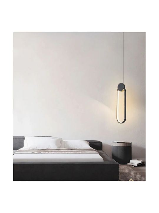 Home Lighting Ello Κρεμαστό Φωτιστικό Μαύρο LED με Ρυθμιζόμενο Λευκό Φως 20x5x100εκ.