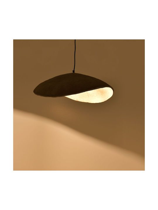 Inart Lampi Κρεμαστό Φωτιστικό Γκρι Boho με Ντουί E27 71x53x123εκ.
