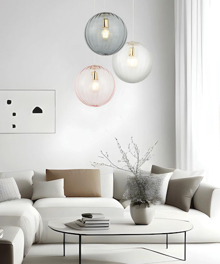 Viokef Diana Pendant Light Transparent with Socket E27