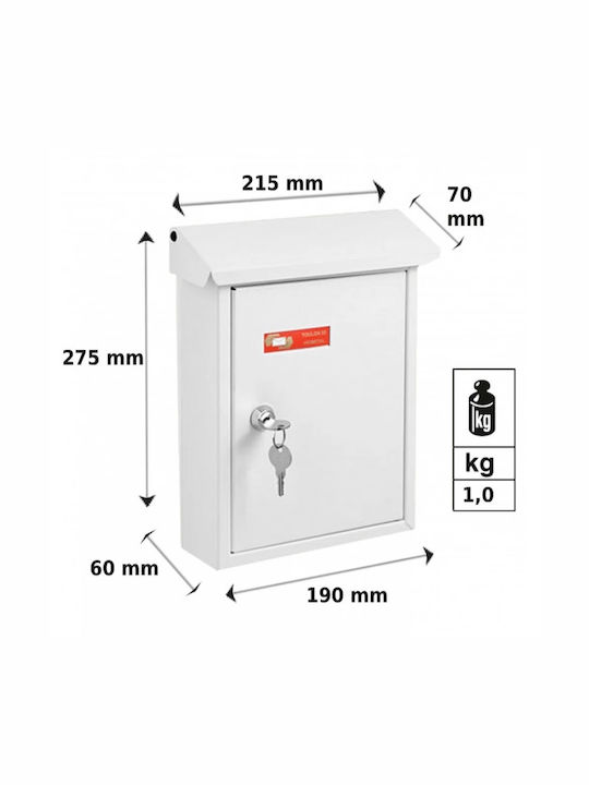 Viometal LTD Toulon 95 Outdoor Mailbox Metallic Cypress 21x7x27cm