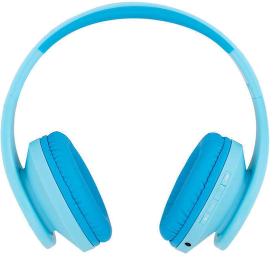 PowerLocus P2 Kids Ασύρματα / Ενσύρματα Παιδικά Over Ear Ακουστικά με 20 ώρες Λειτουργίας Μπλε