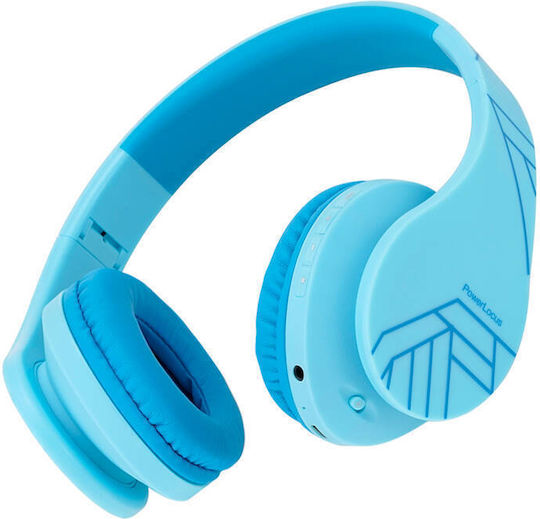 PowerLocus P2 Kids Ασύρματα / Ενσύρματα Παιδικά Over Ear Ακουστικά με 20 ώρες Λειτουργίας Μπλε