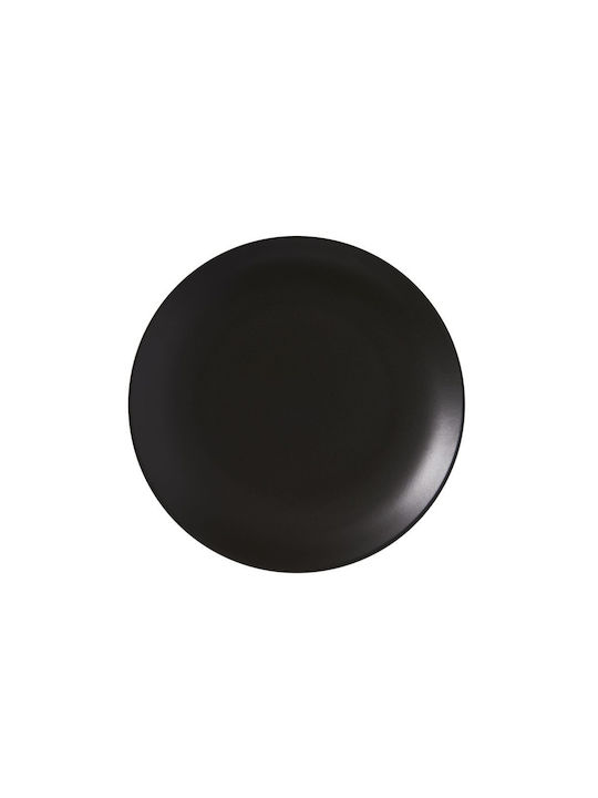 Güral Porselen Bodrum Πιάτο Ρηχό από Πορσελάνη Matt Black με Διάμετρο 17cm