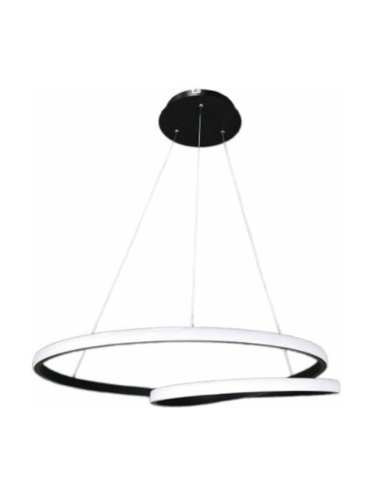 Atman Leggenda Granada Pendant Light Black LED with Warm White Light 60cm