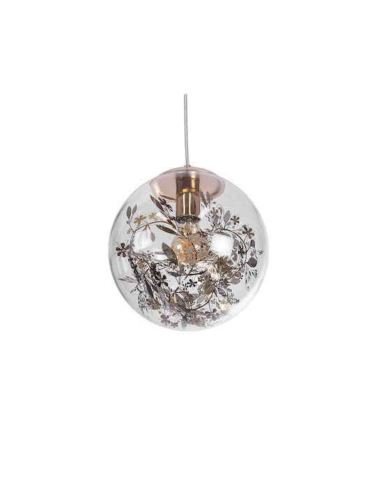 GloboStar Harper Deckenleuchte Gold Kugel mit Lampenbirnensockel E27 25x25x30cm