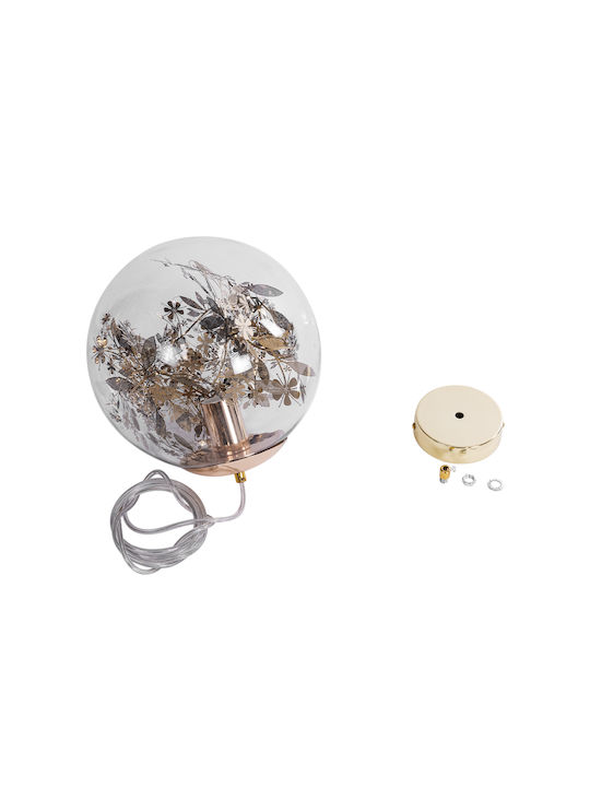 GloboStar Harper Deckenleuchte Gold Kugel mit Lampenbirnensockel E27 25x25x30cm