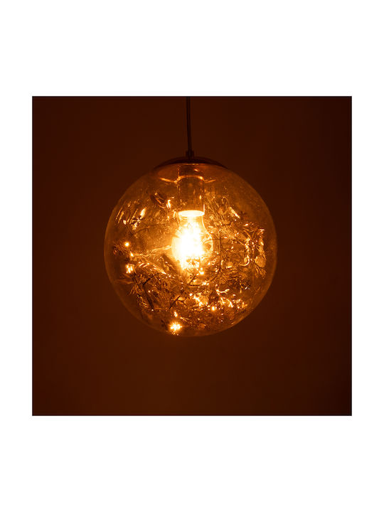 GloboStar Harper Deckenleuchte Gold Kugel mit Lampenbirnensockel E27 25x25x30cm