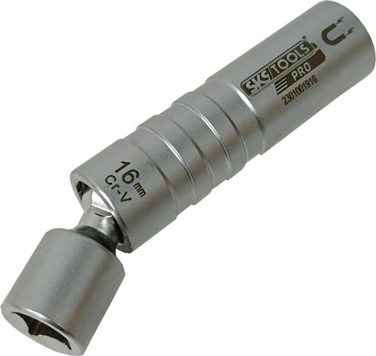 SKS Tools Μαγνητικό Σπαστό Καρυδάκι Πολύσφηνο Μακρύ με Καρέ Υποδοχής 3/8" Διάμετρος 16mm