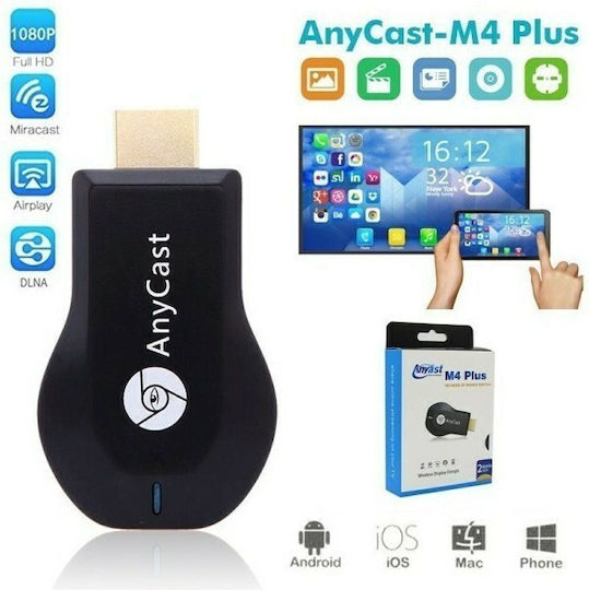 Smart TV Stick Anycast M4 Plus Full HD Wi-Fi / HDMI