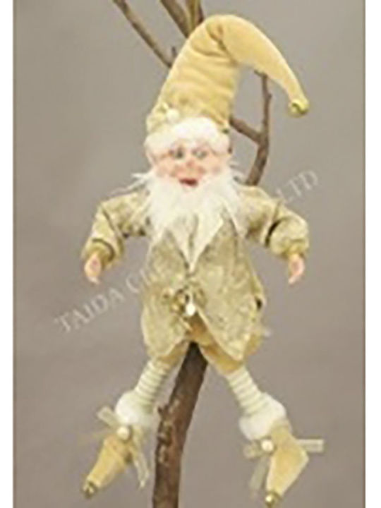 Iliadis Christmas Fabric Figure Elf Gold