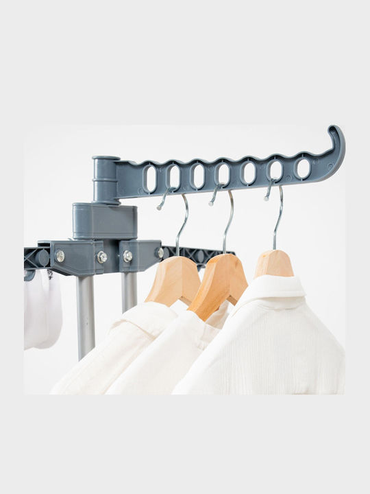 InnovaGoods Dolver Klappbarer Boden-Kleiderständer aus Metall mit Aufhängelänge 17m