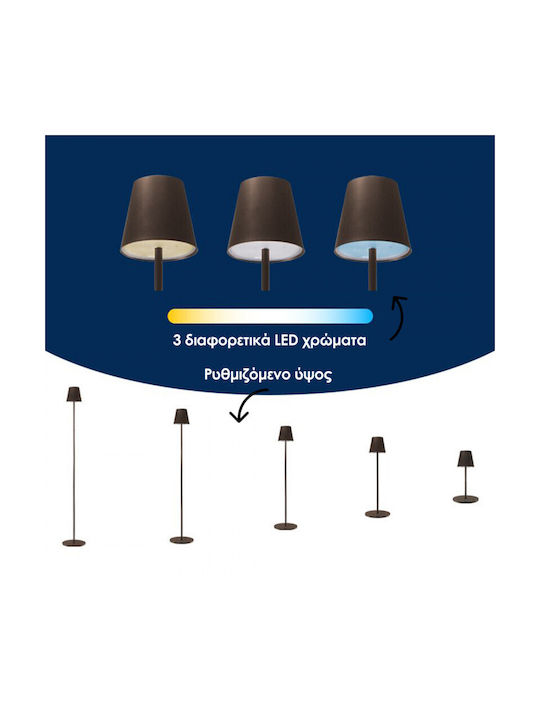 Beper LED Stehleuchte H122xB18cm. mit Warmweißem Licht Braun
