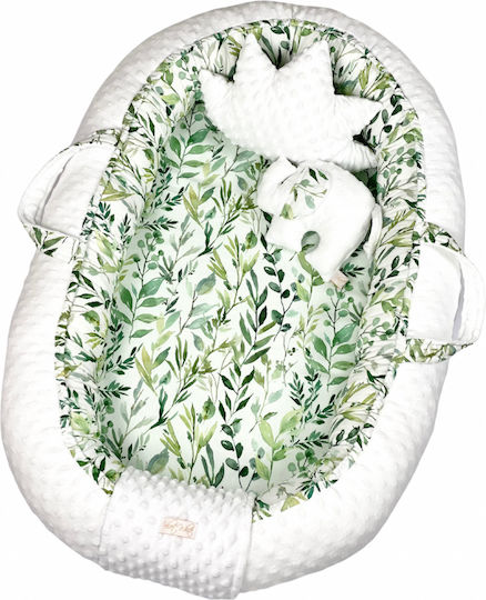 Velvet White Βρεφικό Μαξιλάρι Φωλιά Latex Olive