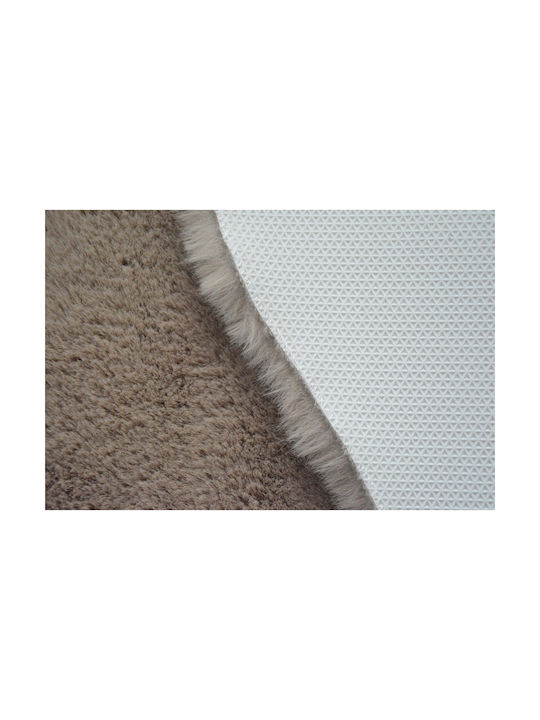 Newplan Puffy Fc5 Anti-slip Rug Rectangular Furry Taupe