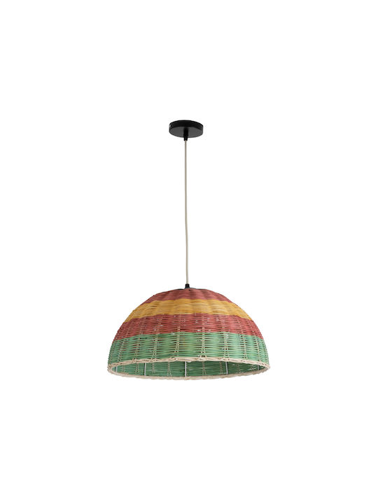 GloboStar Caballeros Multicolour Boho Grid Pendant Ceiling Light with E27 Socket 40x20x20cm