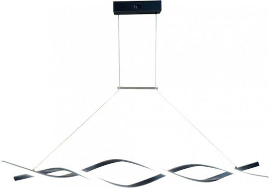 Inlight Black LED Ceiling Light with Adjustable White Light 120x120cm