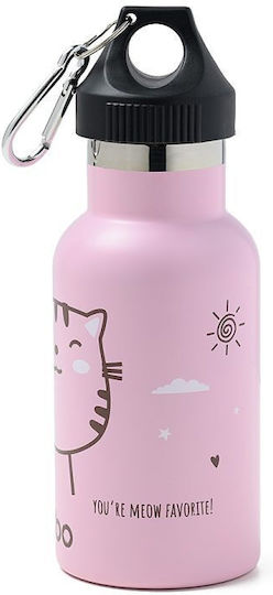 abo Kids Water Bottle Thermos Stainless Steel Pink 350ml