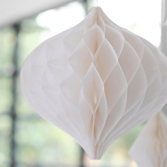 Ginger Ray Hanging Ornament for Party in White Colour 3 Pieces