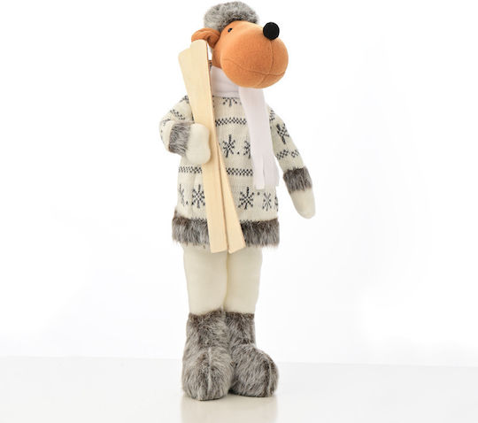 Aca Weihnachtliche Stoff Figur Hirsche Gray Höhe 50cm