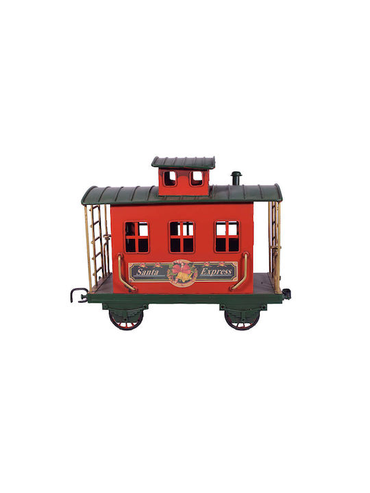 SP Souliotis Christmas Metal Figure Train Red Height 100cm