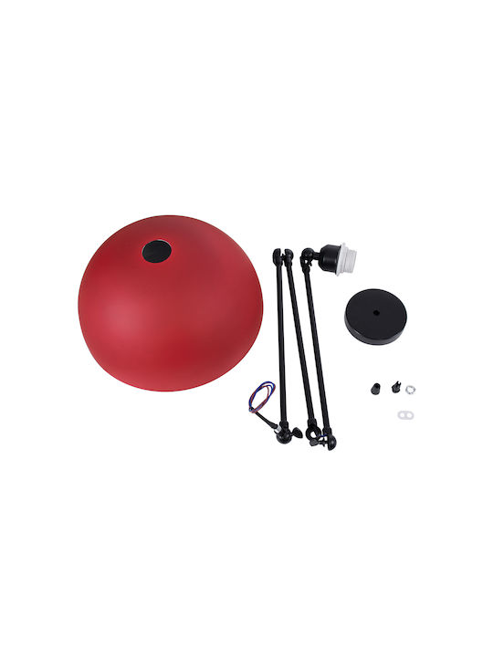 GloboStar Lotus Pendant Light Red Bell with Socket E27 30x21cm