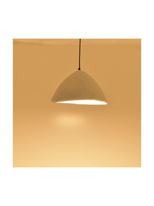 Inart Litho Pendant Light White Boho with Socket E27 42x39x123.5cm