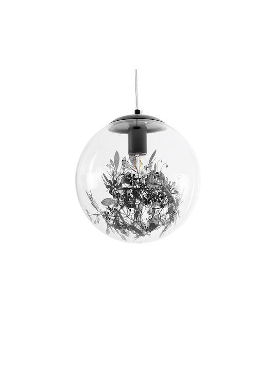 GloboStar Harper Pendant Light Black with Socket E27 25x25x30cm