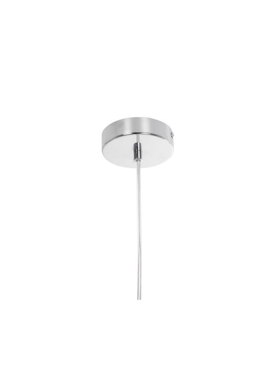 GloboStar Harper Deckenleuchte Silber Kugel mit Lampenbirnensockel E27 25x25x30cm