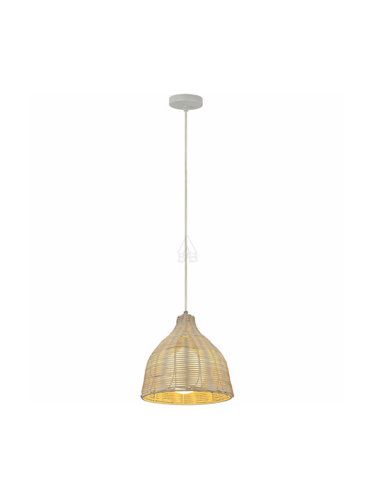Klikareto Pendant Light Beige Boho with Socket E27 45x100cm