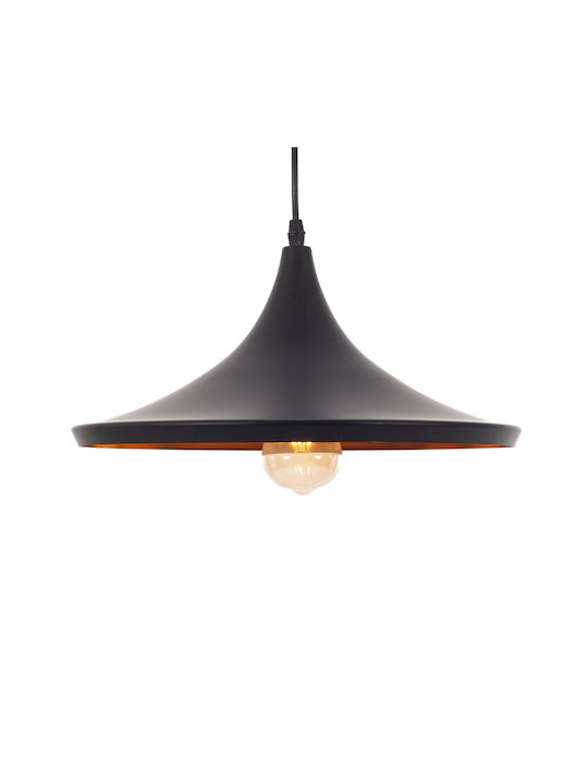 Artekko Κρεμαστό Φωτιστικό Μαύρο με Ντουί E27 37x37x21εκ.