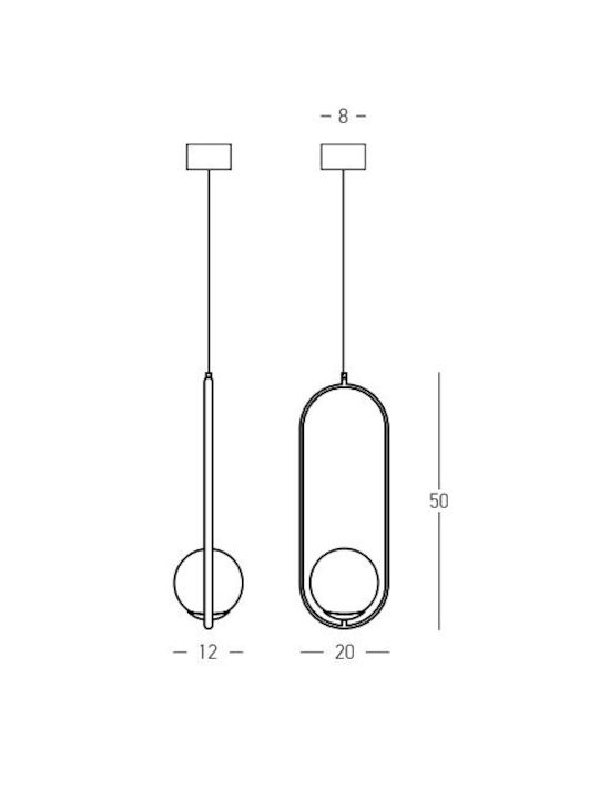 Zambelis Lights Pendant Light Yellow with Socket G9 20cm