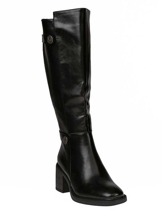 La Coquette Synthetic Leather Medium Heel Women's Boots Black