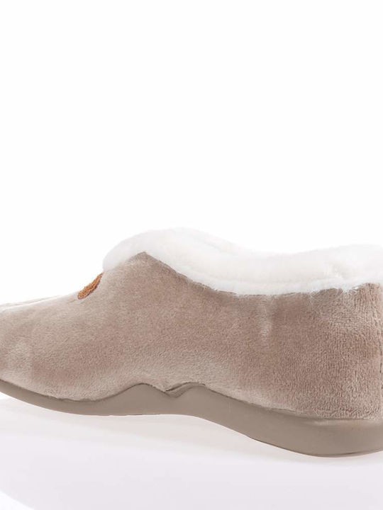 Adam's Shoes Closed Women's Slippers in Beige color